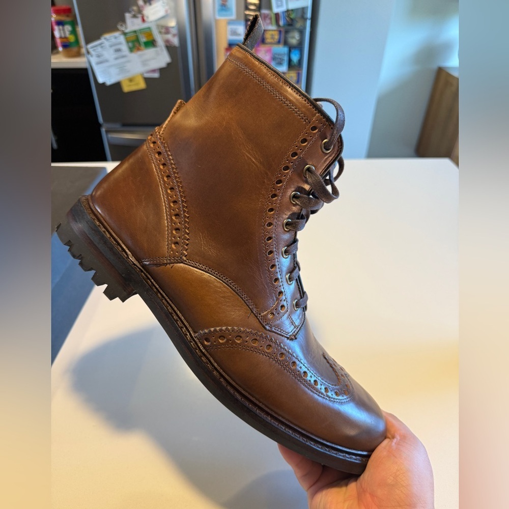 ALLEN EDMONDS - Chapman Weatherproof Wingtip Boot - Men’s Size 12 Wide - NWT - Picture 14 of 16